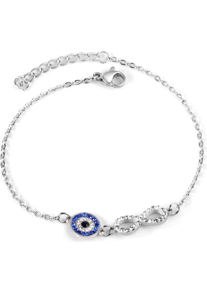 45602S Luxukısskıds Trendy Bayan Bilezik Paslanmaz Çelik Kadın Bilezik Boho Takı Mavi Dönem Charm Bilezik Pulseras Mujer Hediye (Yurt Dışından)