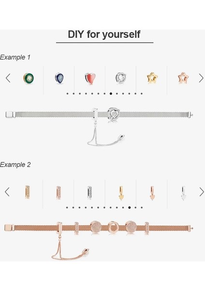 20CM Tarzı Gül Altın Rengi Yeni Gümüş Renk Bilezik Dıy Şanslar Bilezik Tüm Kadınlar Reflexions Boncuk Bilezik Lüks Takı Hediyeler (Yurt Dışından) modelleri