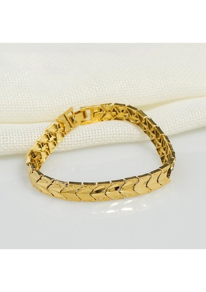 Uzunluk 20CM Altın Kaplama Dubai Altın Bilezik Bangle Aşk Kalp Bilezik Femme Charm Kadın Bijoux Sevgililer Günü Hediye Kadınlar Için (Yurt Dışından) indirimleri