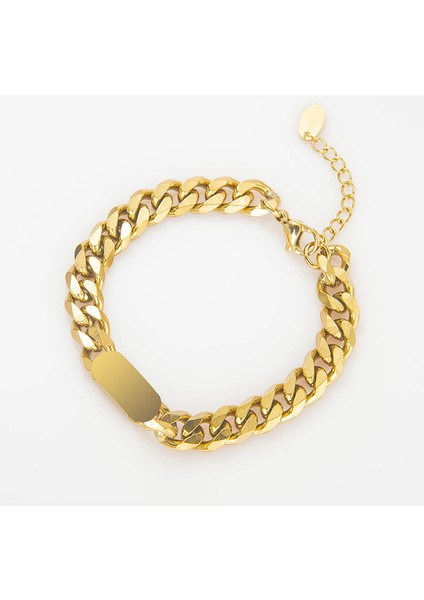 Stil 8 Yabani ve Özgür Yeni Altın Kaldırım Küba Zincir Bilezikler & Kolluklar Kadınlar Için Paslanmaz Çelik Kalın Bağlantı Zincir Bilezikler Moda Takı (Yurt Dışından) indirimleri