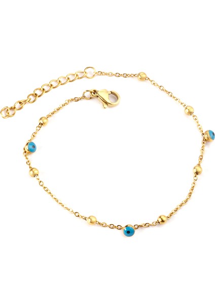 45301G Luxukısskıds Trendy Bayan Bilezik Paslanmaz Çelik Kadın Bilezik Boho Takı Mavi Dönem Charm Bilezik Pulseras Mujer Hediye (Yurt Dışından)