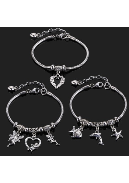 BR6013 Yılan Kadınlar Için Paslanmaz Çelik Bilezik Yeni Moda Kanat Melek Aşk Bilezikleri El Takıları Özel Hediye Arkadaş Şans Kolye (Yurt Dışından) modelleri
