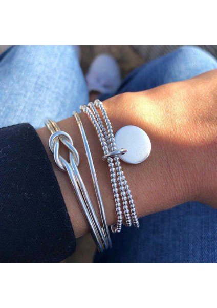 B00114 Modyle Yeni Moda Bohem Bilezik Kadın Gümüş Renk Bilezik Kadın Takı Hediye (Yurt Dışından) fiyatları