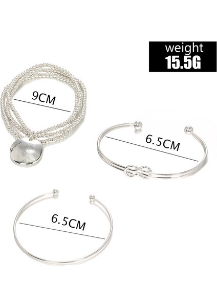 B00114 Modyle Yeni Moda Bohem Bilezik Kadın Gümüş Renk Bilezik Kadın Takı Hediye (Yurt Dışından) fırsatları
