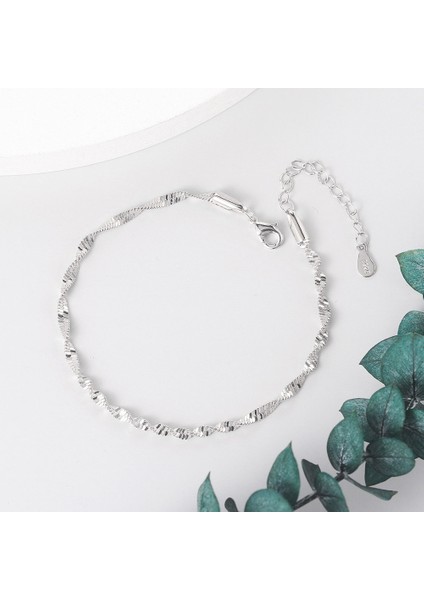 Gül Altın Rengi Kadınlar Için Çift Adil Pürüzsüz Zarif Trend Dalgalı Örgü Bilezik Gül & Beyaz Altın Renkli Moda Takı Hediye KBH064 (Yurt Dışından) indirimleri