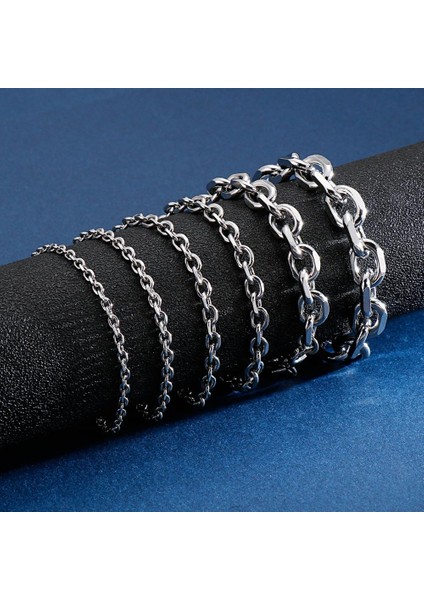 16CM Tarzı KB126645-Z Fongten Curb Link O Zincir Bilezik Erkek Paslanmaz Çelik Vintage Basit Heren Armband Bilezik Hediye (Yurt Dışından) modelleri