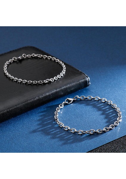 16CM Tarzı KB126645-Z Fongten Curb Link O Zincir Bilezik Erkek Paslanmaz Çelik Vintage Basit Heren Armband Bilezik Hediye (Yurt Dışından) fırsatları