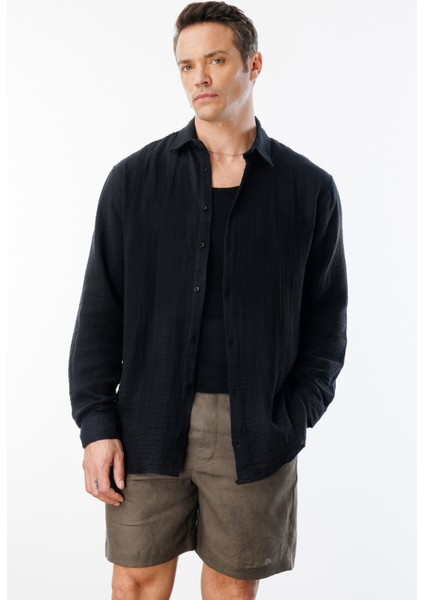 Oversize Basic Erkek Müslin Gömlek Erkek-Müslin-Gömlek fiyatları