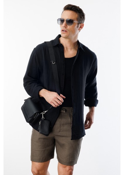 Oversize Basic Erkek Müslin Gömlek Erkek-Müslin-Gömlek indirimleri