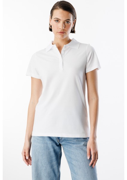 Kadın Basic Polo Yaka Tişört Kadın-Poloyaka