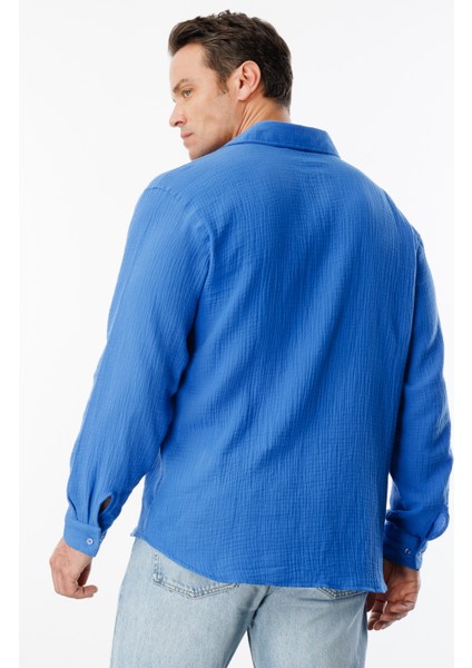 Oversize Basic Erkek Müslin Gömlek Erkek-Müslin-Gömlek