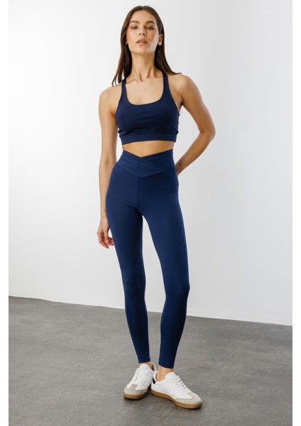 Çapraz Bel Detaylı Cross Waist Kadıntayt Çapraz-Tayt