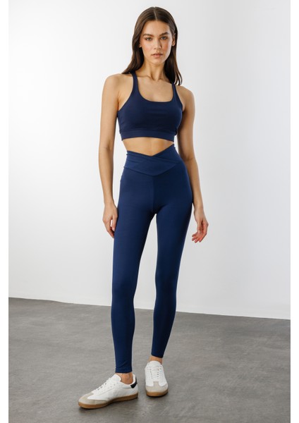 Çapraz Bel Detaylı Cross Waist Kadıntayt Çapraz-Tayt modelleri
