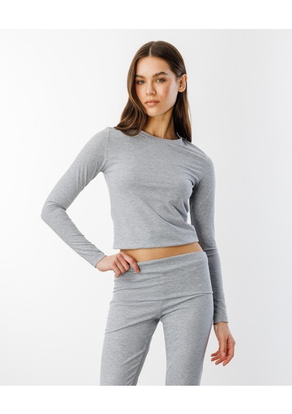 Uzun Kollu Kısa Kadın Bluz Long Fitted Uzunkol-Bluz fiyatları