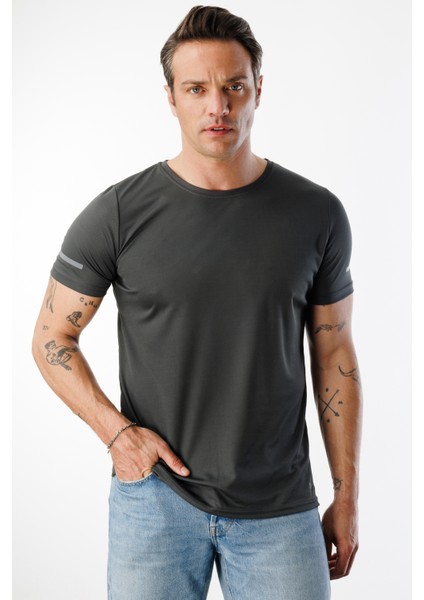 Erkek Nem Emici Hızlı Kuruma Atletik Teknik Performans Spor T-Shirt Drıfıt-Kısakolnew