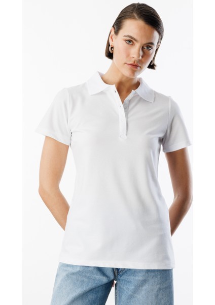Kadın Basic Polo Yaka Tişört Kadın-Poloyaka