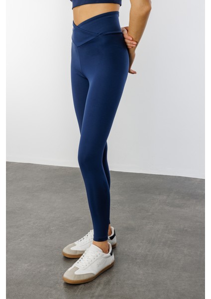 Çapraz Bel Detaylı Cross Waist Kadıntayt Çapraz-Tayt