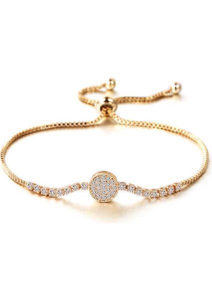 448 Altın Baiduqiandu Bezel Ayarı Küçük Kübik Zirkonya Cz Zirkon Kristal Ayarlanabilir Bolo Bilezikler Kadınlar Için Düğün Takı (Yurt Dışından)