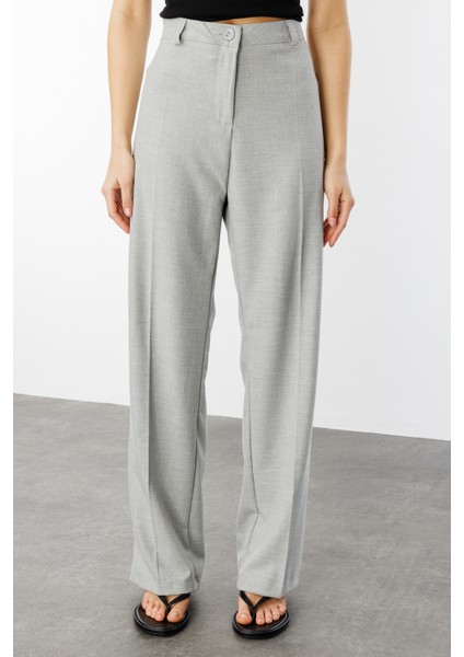 Kadın Yüksek Bel Wide Leg Kumaş Pantolon PANTOLON-004