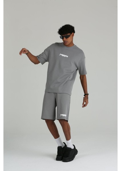 Erkek Keepgoing Baskılı 2 Iplik Şort Tişört Takımı