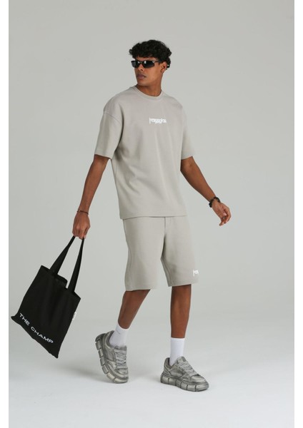 Erkek Keepgoing Baskılı 2 Iplik Şort Tişört Takımı