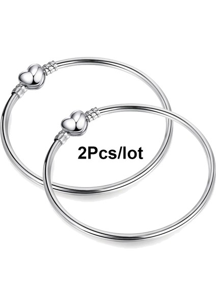22CM Tarzı No.4 Boyutu 2pcslot Yüksek Bilezik Uygun Pan Bilezik Yapı Taşları Takı Için Kadın Hediye 3mm Yılan Zincir (Yurt Dışından)