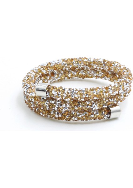 Altın Kadınlar Için Bling Çift Daire Bilezik Kolluk Çok Katmanlı Bilezik Bilezikler Moda Takı Hediye Bilezik Düğün Parti Aksesuarları (Yurt Dışından)