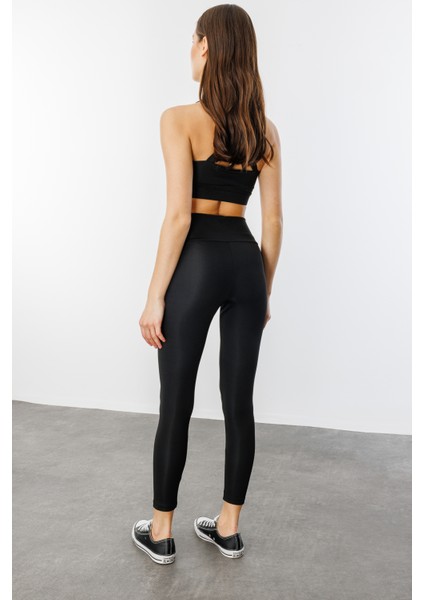 Çapraz Bel Detaylı Cross Waist Kadıntayt Çapraz-Tayt