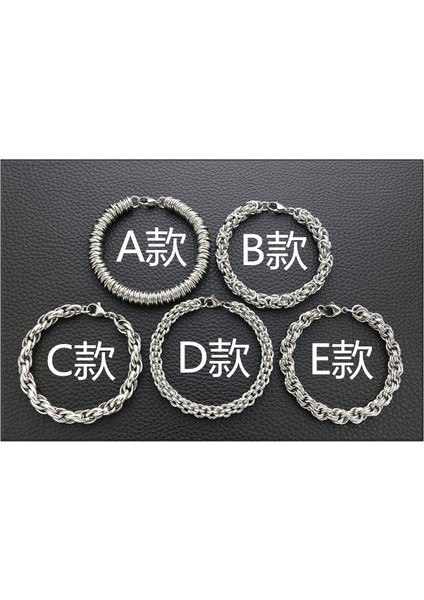21CM Tarzı D 8mm Moda El Yapımı Vintage Kaba Mısır Dönme Titanyum Çelik Erkek ve Kadın Bilezik Kıl Zincir Yılan Kemiği Zincir (Yurt Dışından) modelleri