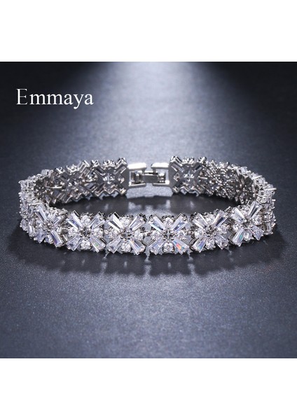 19CM Tarzı 18K Altın Emmaya Lüks Bilezik Kristal Bilezikler Kadınlar Için Şans Bilezikleri & Bilezikler Bayan Gelin Düğün Takıları (Yurt Dışından)