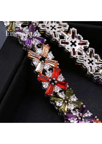 19CM Tarzı 18K Altın Emmaya Lüks Bilezik Kristal Bilezikler Kadınlar Için Şans Bilezikleri & Bilezikler Bayan Gelin Düğün Takıları (Yurt Dışından)
