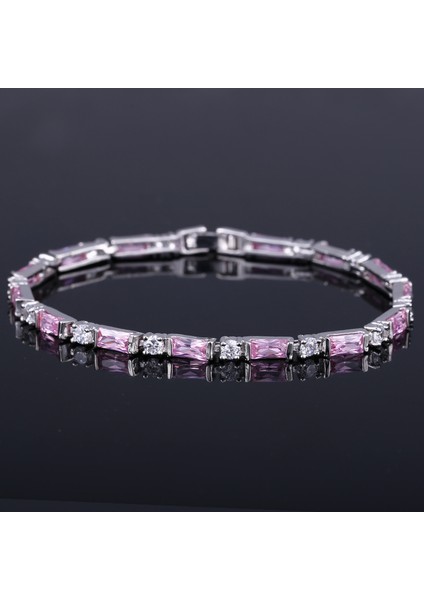 Kırmızı Gül Cwwzircons Moda Cz Şık Kırmızı Yeşil Mavi Avusturya Kristal Tenis Bilezik Kadınlar Için Yılbaşı Hediyesi CB087 (Yurt Dışından) modelleri