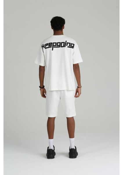 Erkek Keepgoing Baskılı 2 Iplik Şort Tişört Takımı indirimleri