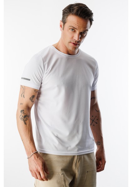 Erkek Nem Emici Hızlı Kuruma Atletik Teknik Performans Spor T-Shirt Drıfıt-Kısakolnew