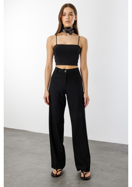 Kadın Yüksek Bel Wide Leg Kumaş Pantolon PANTOLON-004