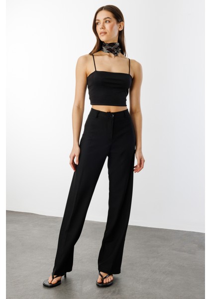 Kadın Yüksek Bel Wide Leg Kumaş Pantolon PANTOLON-004