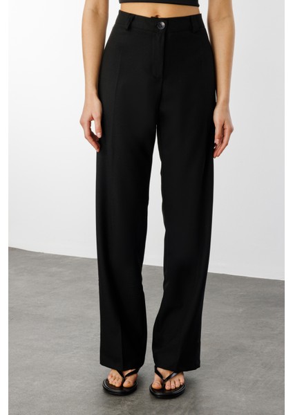 Kadın Yüksek Bel Wide Leg Kumaş Pantolon PANTOLON-004
