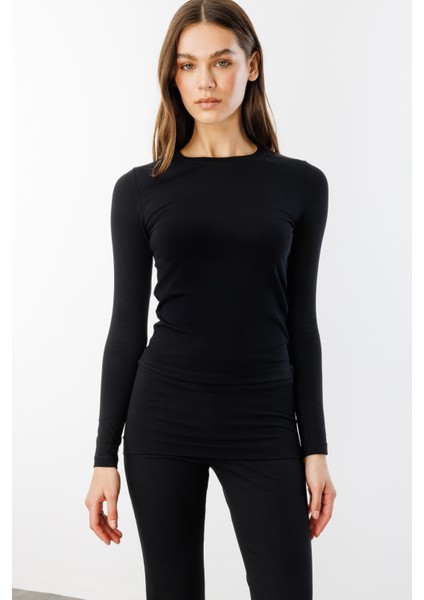 Uzun Kollu Kısa Kadın Bluz Long Fitted Uzunkol-Bluz fiyatları