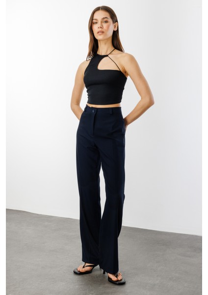 Kadın Yüksek Bel Wide Leg Kumaş Pantolon PANTOLON-004