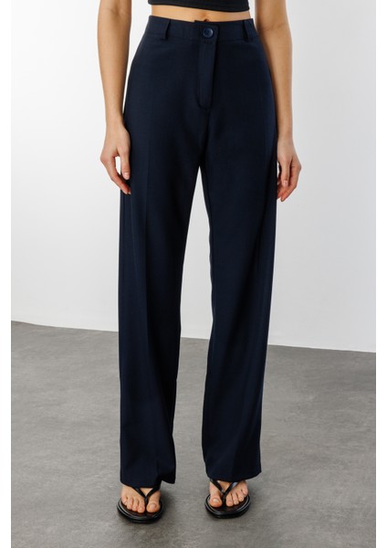 Kadın Yüksek Bel Wide Leg Kumaş Pantolon PANTOLON-004