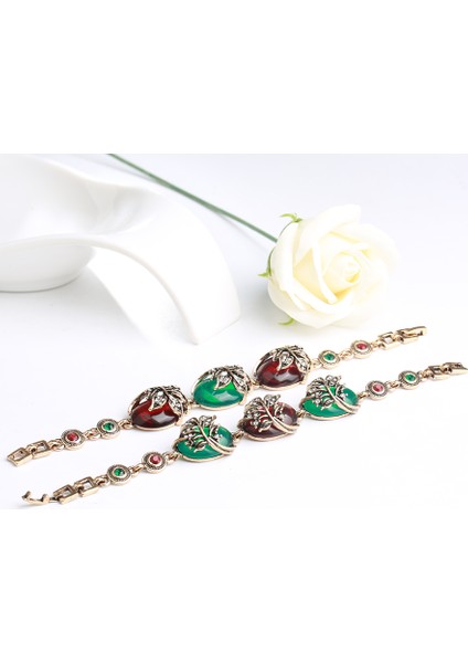 19CM Tarzı B0083 Kinel Sıcak Çekicilik Etnik Bilezikler Kadınlar Için Gri Kristal Antik Altın Renkli Çiçek Bilezik Vintage Mücevher Yeni (Yurt Dışından) indirimleri