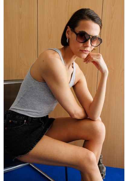 Kadın Fitilli Görünümlü Kalın Askılı Basic Atlet Atlet1 modelleri