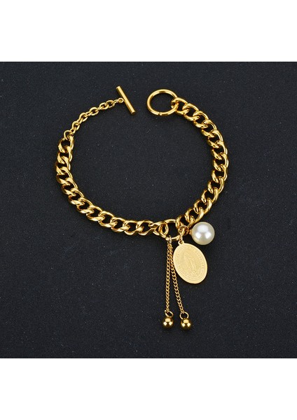 Steel Color Style C-B52 Yeni Trend Kalp Kolye Paslanmaz Çelik Bilezik Kadın Arkadaş Hediye Kadife Ambalaj (Yurt Dışından)