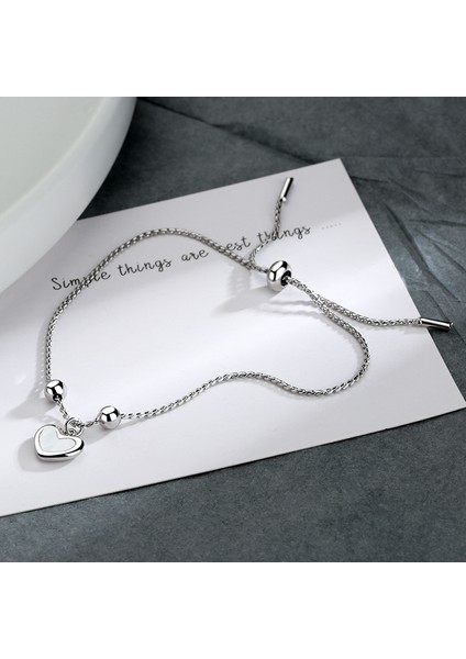 VBS4504 Xıyanıke Gümüş Kaplama Aşk Kalp Kolye Top Ayar Bilezik Kadın Basit Tarz Moda Takı Doğum Günü Hediye (Yurt Dışından) fiyatları