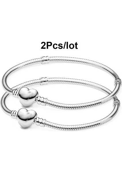 23CM Tarzı No.2 Boyutu 2pcslot Yüksek Bilezik Uygun Pan Bilezik Yapı Taşları Takı Için Kadın Hediye 3mm Yılan Zincir (Yurt Dışından)