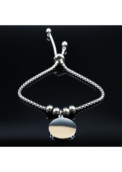 S Beden M Mektup Kabuk Paslanmaz Çelik Zincir Bilezik Kadın Gümüş Renk Bilezik Şanslı Takı Takı (Yurt Dışından) indirimleri