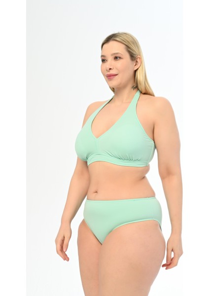 Aquaviva Kadın Mint Büyük Beden Boyundan Bağlı Üçgen Elena Bikini Takımı fiyatları