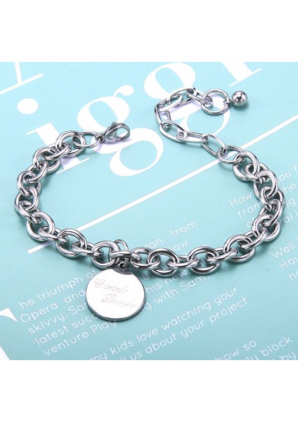 B3302-2 2021 Yeni Trend Zincir Erkek Kadın Bilezik Paslanmaz Çelik 23CM Aşk Ağacı Yıldız Zincir Bilezik Erkek Kadın Takı Hediye (Yurt Dışından) fiyatları