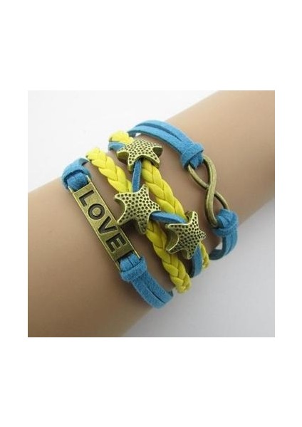 B064 Kadınlar Için Hediye Vintage Çok Katmanlı Örgülü Mum Ipi Bilezikler Şık Şans AB001 (Yurt Dışından)