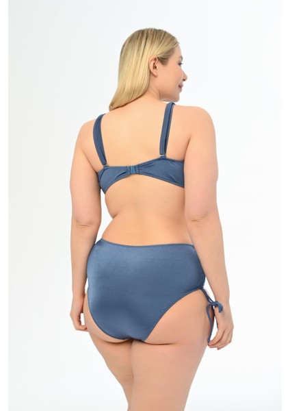 Aquaviva Kadın Indigo Büyük Beden Venezıa Çapraz Ipli Dekolte Bikini Takımı fırsatları
